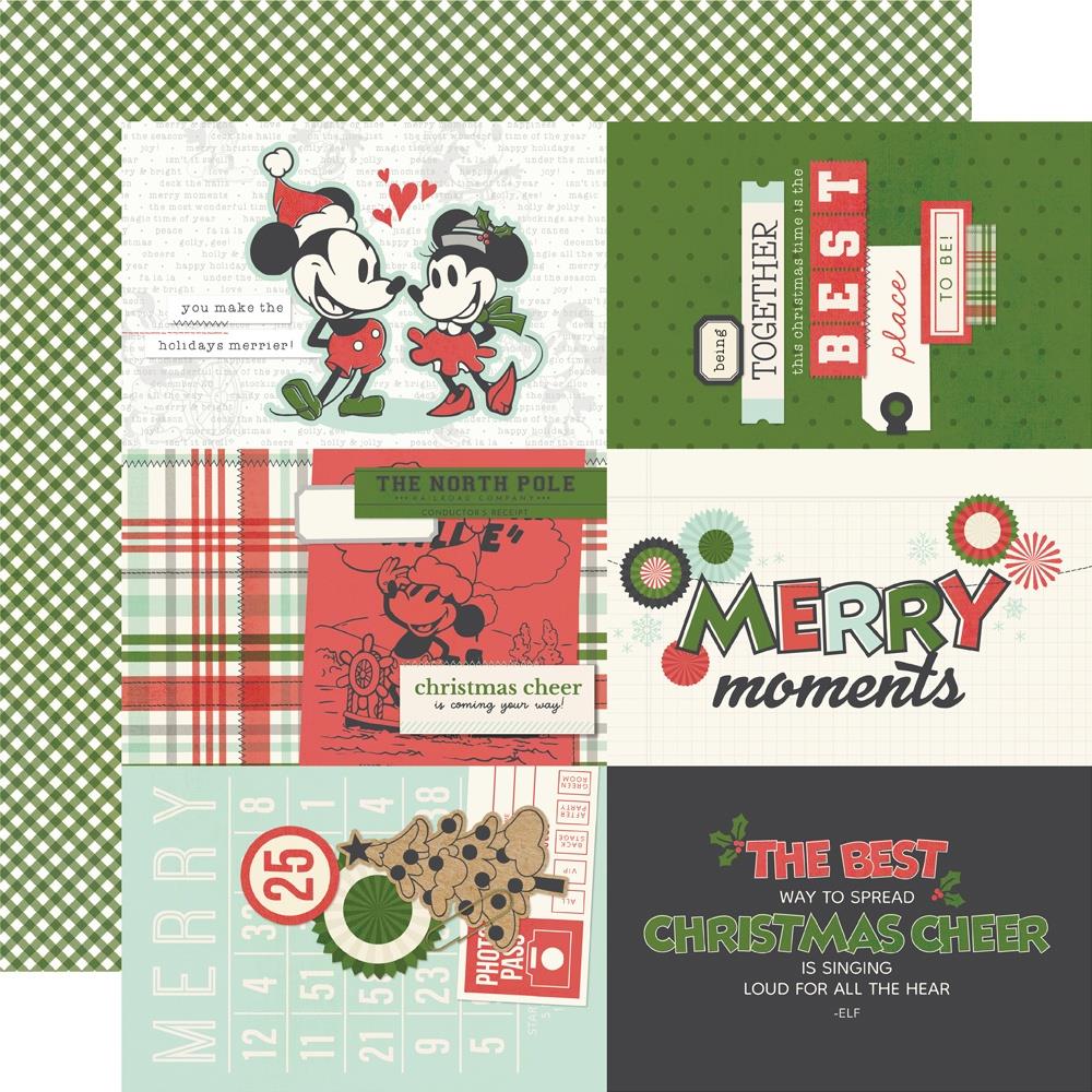 Simple Stories - Say Cheese Classic Mouse Christmas Paper - 4X6 Elements