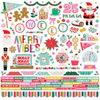 Simple Stories - Hard Candy Christmas 12x12 Element Sticker Sheet