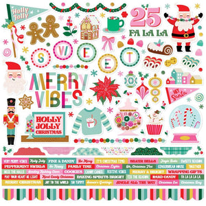 Simple Stories - Hard Candy Christmas 12x12 Element Sticker Sheet