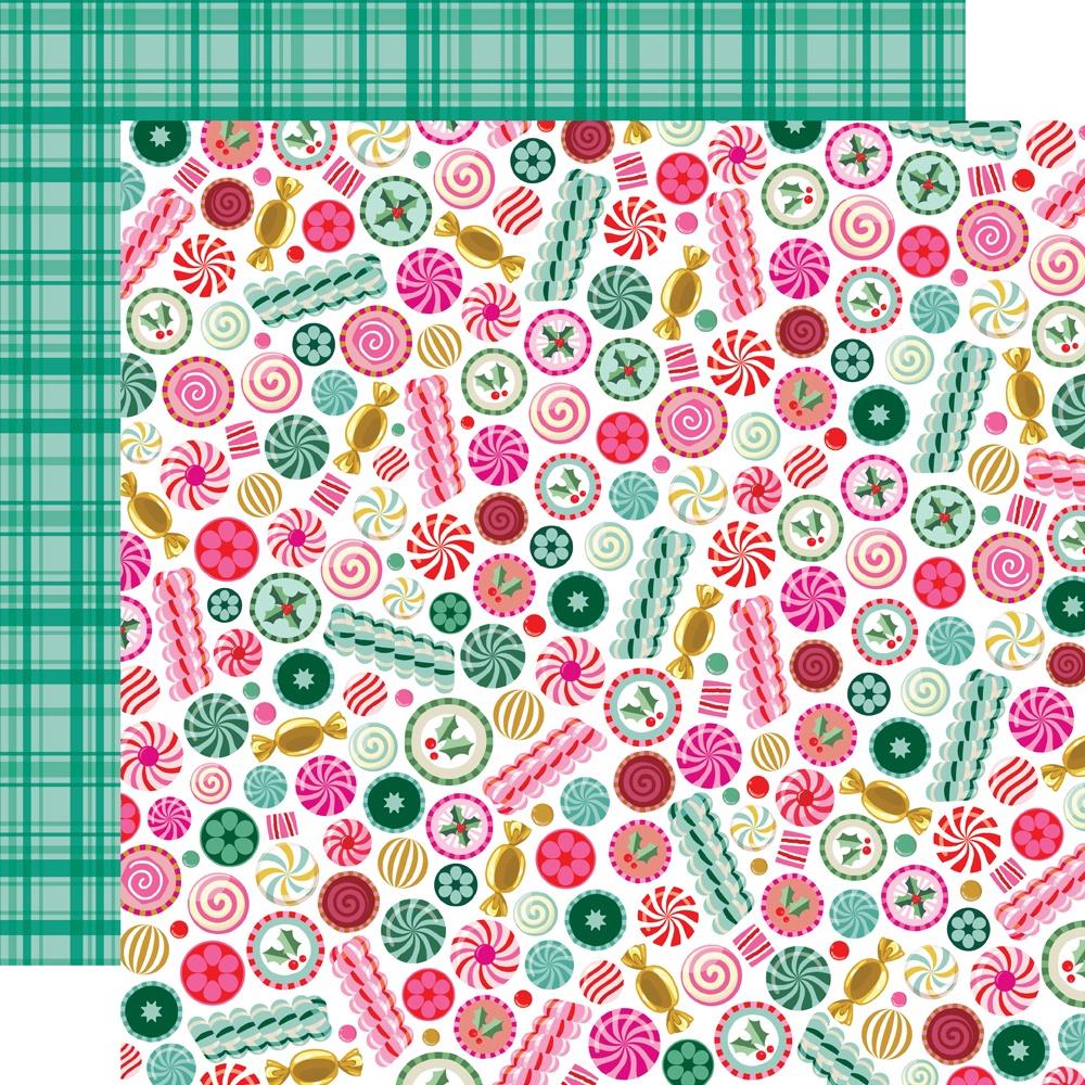 Simple Stories - Hard Candy Christmas Paper - Peppermint Swirls
