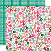Simple Stories - Hard Candy Christmas Paper - Peppermint Swirls