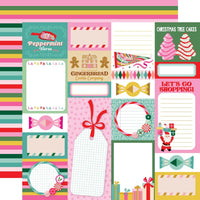 Simple Stories - Hard Candy Christmas Paper - Journal Elements