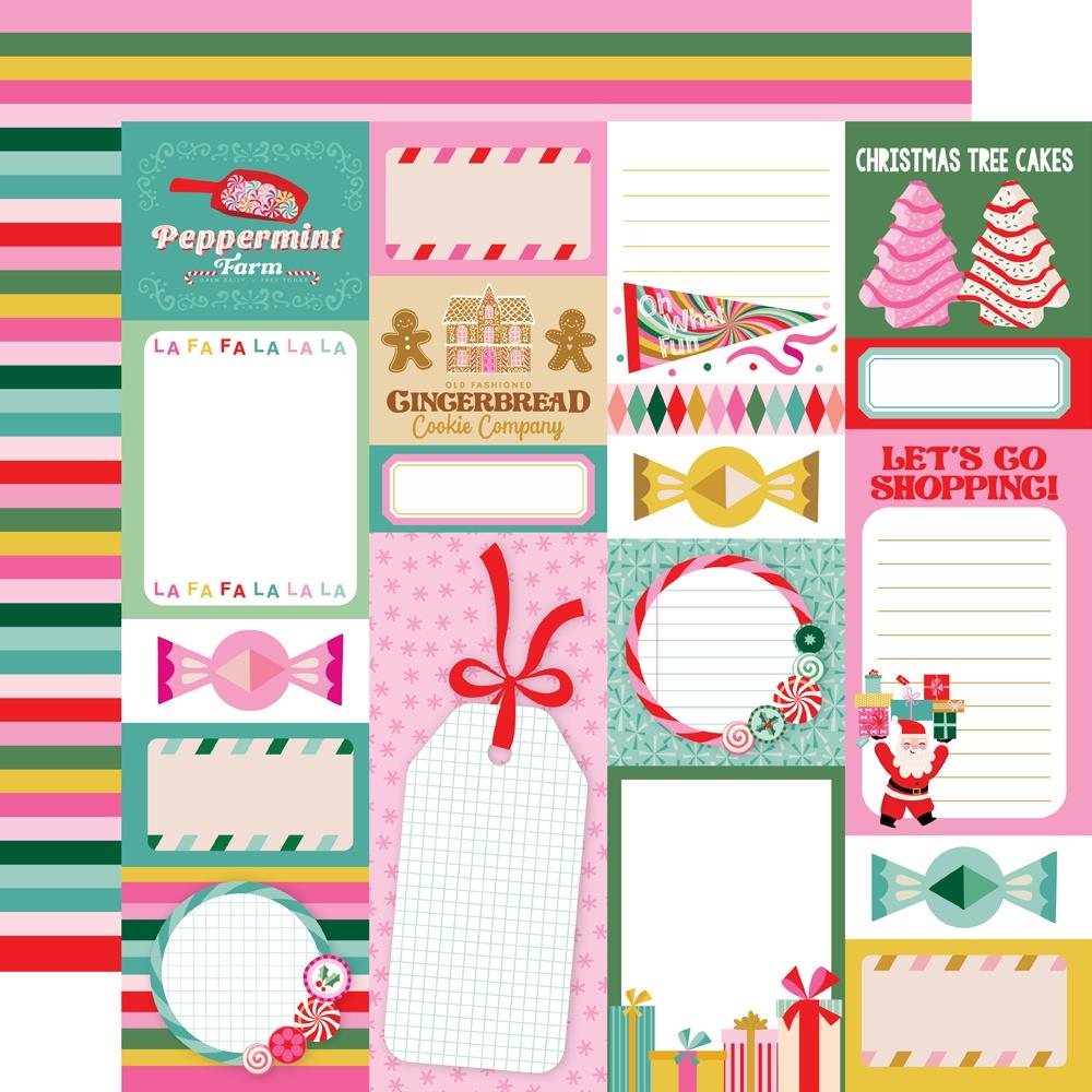 Simple Stories - Hard Candy Christmas Paper - Journal Elements