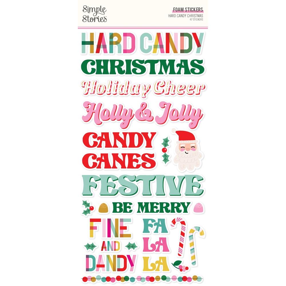 Simple Stories - Hard Candy Christmas Foam Stickers 47/Pkg