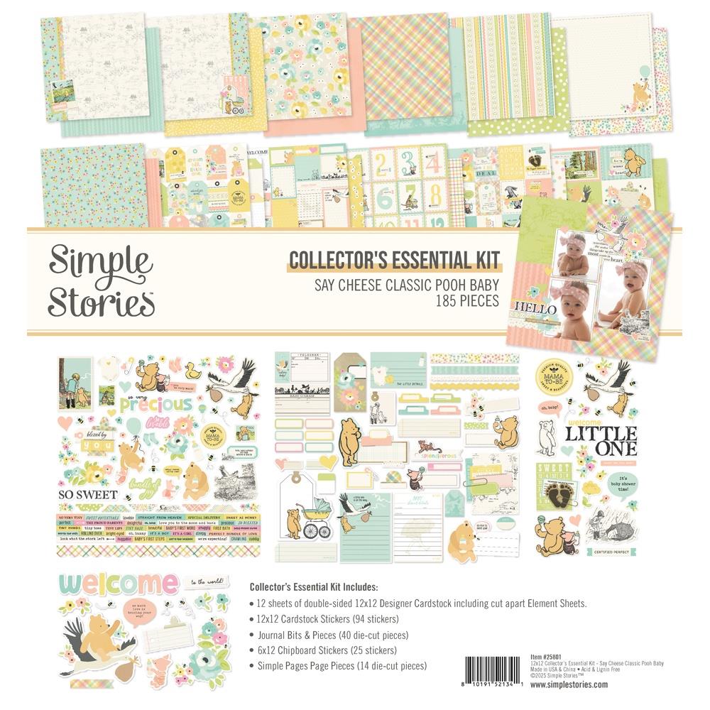 Simple Stories - Say Cheese Classic Pooh Baby Collector's Essential Kit 12"x12"