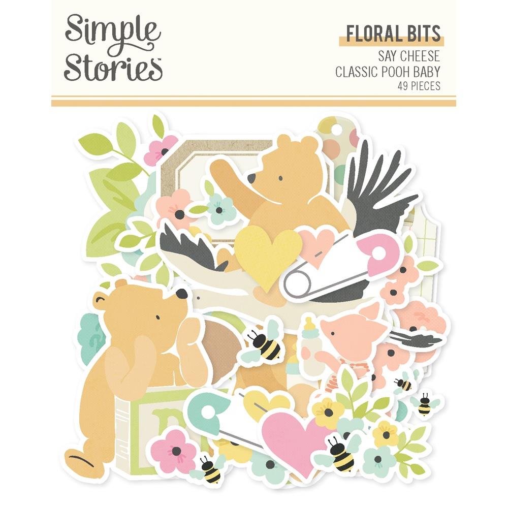 Simple Stories - Say Cheese Classic Pooh Baby Floral Bits 49/Pkg