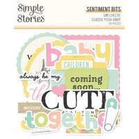 Simple Stories - Say Cheese Classic Pooh Baby Sentiment Bits 59/Pkg