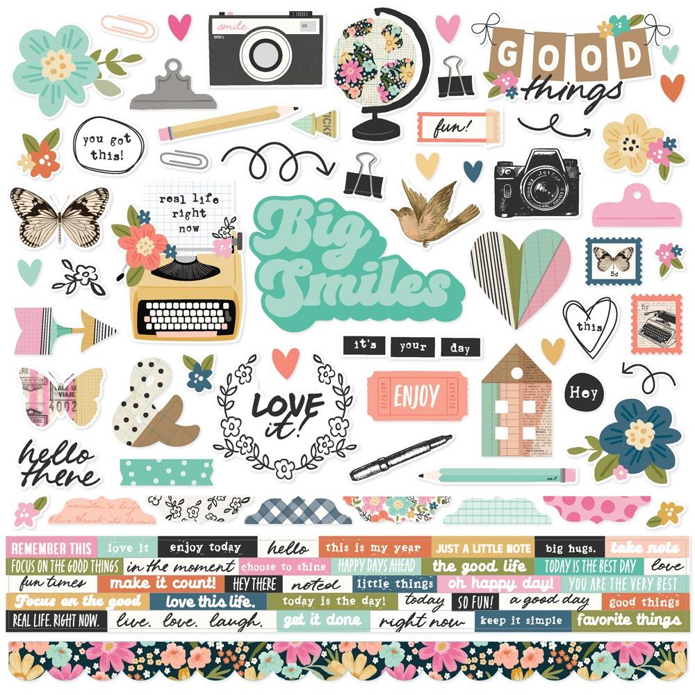 Simple Stories - Take Note Cardstock Stickers 12"x12"