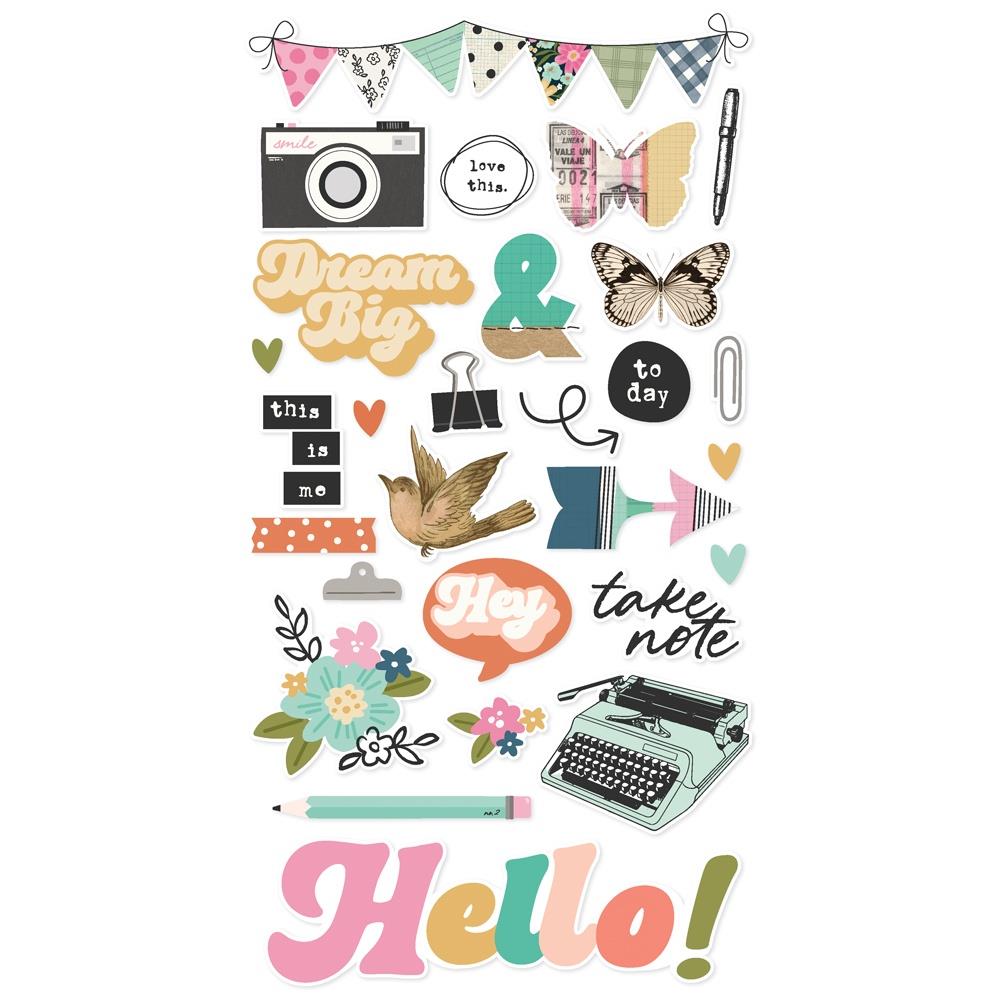 Simple Stories - Take Note Chipboard Stickers 6"x12" 28/pkg