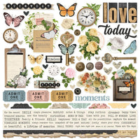 Simple Stories - Simple Vintage Junk Drawer Cardstock Stickers 12"x12"