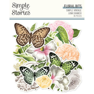 Simple Stories - Simple Vintage Junk Drawer Floral Bits 46/Pkg