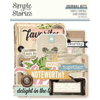 Simple Stories - Simple Vintage Junk Drawer Journal Bits 62/Pkg