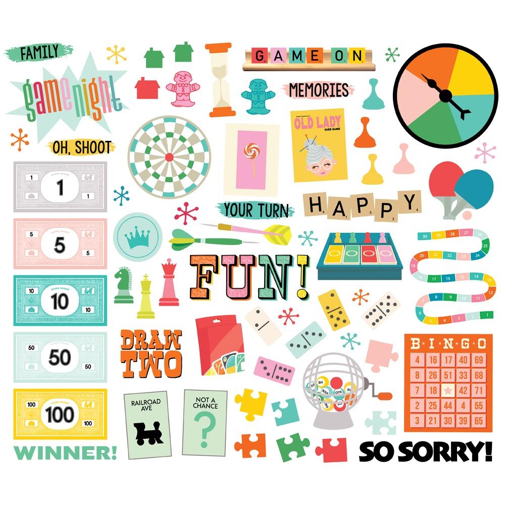 Simple Stories - Game Night Bits & Pieces 67/Pkg