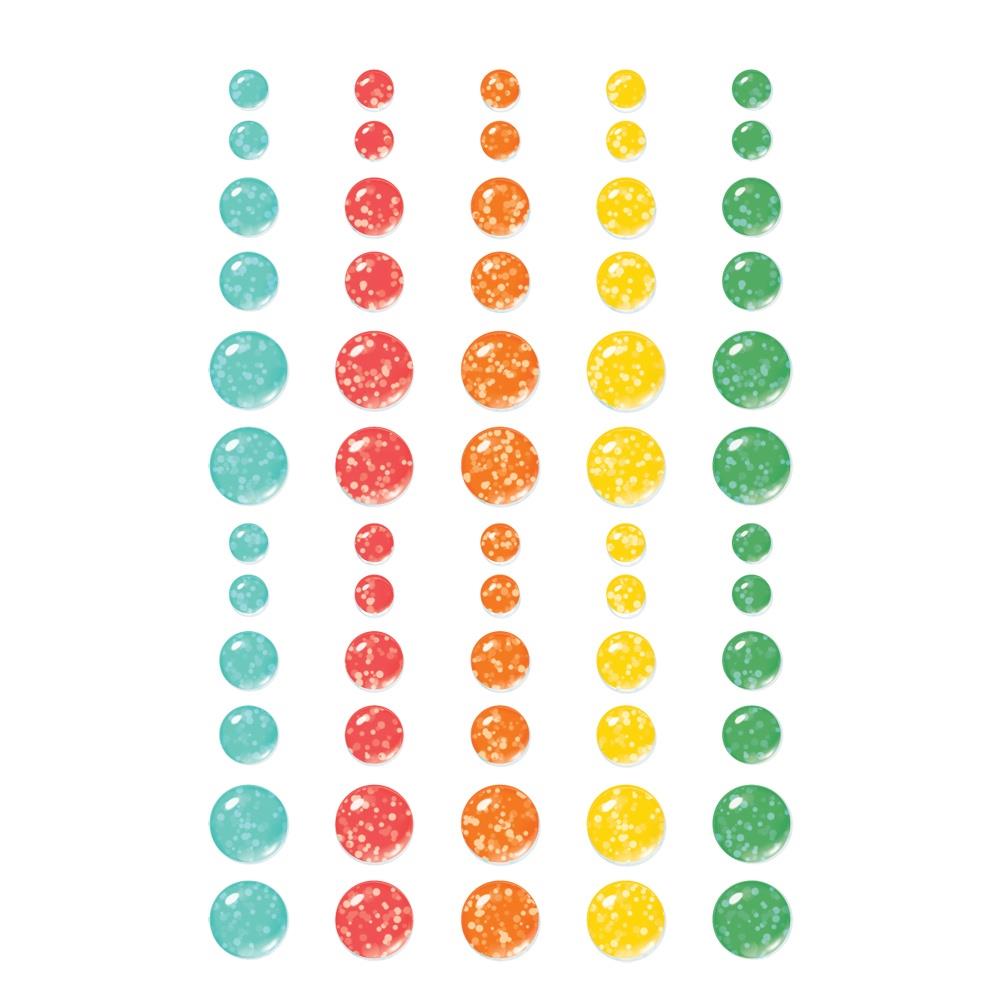 Simple Stories - Game Night Glitter Enamel Dots 60/Pkg