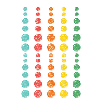 Simple Stories - Game Night Glitter Enamel Dots 60/Pkg