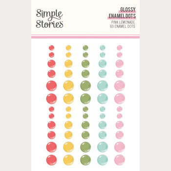 Simple Stories - Pink Lemonade Glossy Enamel Dots