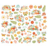 Simple Stories - Open Road Floral Bits & Pieces Die Cuts 76/Pkg