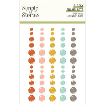 Simple Stories - Open Road Enamel Dots 60/Pkg