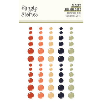 Simple Stories - Frightful Fun Glossy Enamel Dots 60/Pkg