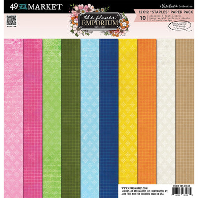 49 and Market - The Flower Emporium 12x12 Staples Paper Collection
