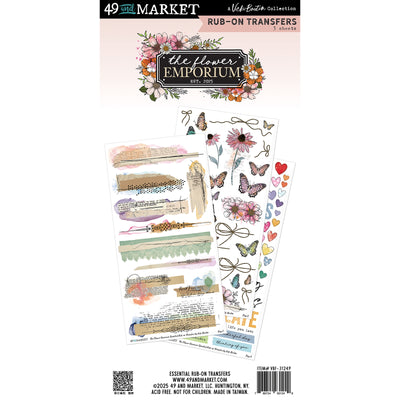 49 and Market - The Flower Emporium Rub-ons - Essentials