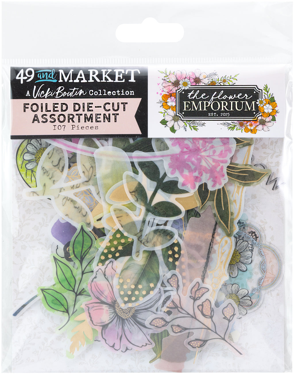 49 and Market - The Flower Emporium Foiled Die Cuts