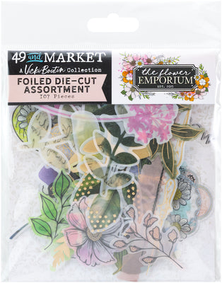 49 and Market - The Flower Emporium Foiled Die Cuts