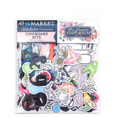 49 and Market - The Flower Emporium Chipboard Bits 92/Pkg