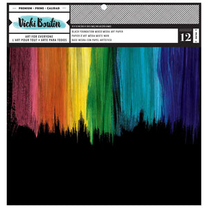 Vicki Boutin Mixed Media - Black Foundations Art Paper