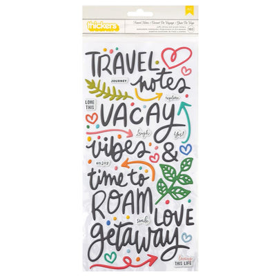 Vicki Boutin Where To Next Thickers Stickers 160/Pkg - Travel Notes