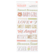 American Crafts Hello Little Girl Thickers Stickers 159/Pkg - Phrases