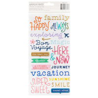 Paige Evans Adventurous Puffy Phrase Stickers 158/Pkg