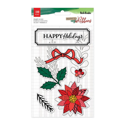 Vicki Boutin - Wrapped in Ribbons Stamp & Die Set 10/Pkg