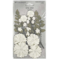 49 And Market Royal Spray Paper Flowers 15/Pkg - Ivory