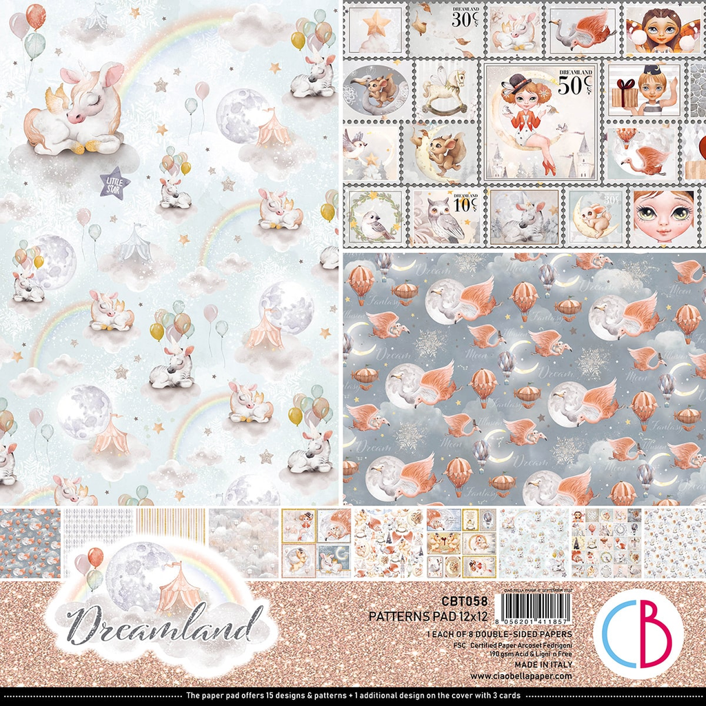 Ciao Bella - Dreamland 12x12 Paper Pack 8/Pkg (Copy)