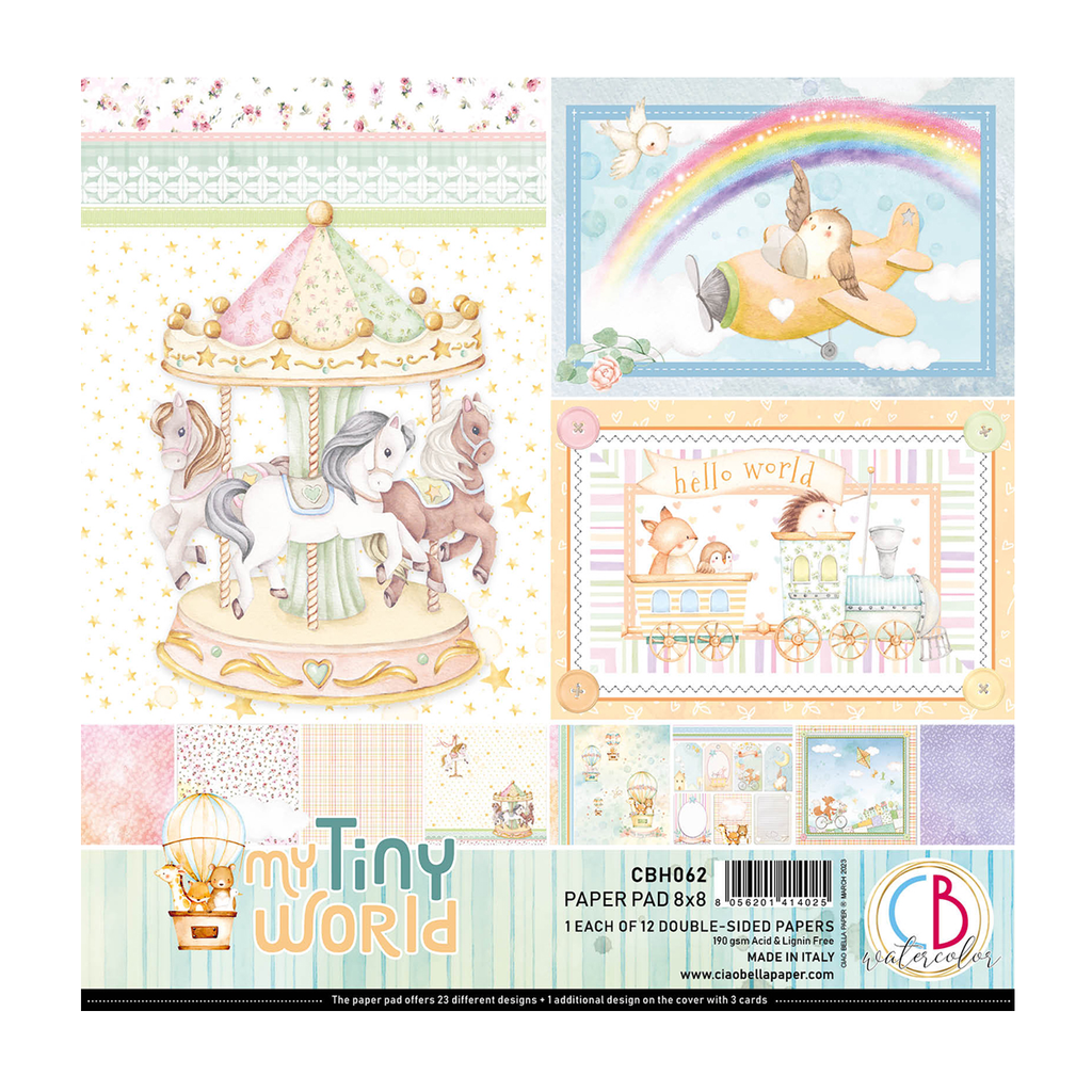 Ciao Bella - My Tiny World 8X8 Paper Pad 12/Pkg