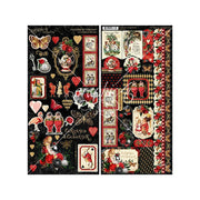 Graphic 45 - Curiouser & Curiouser Collection - Cardstock Sticker Set