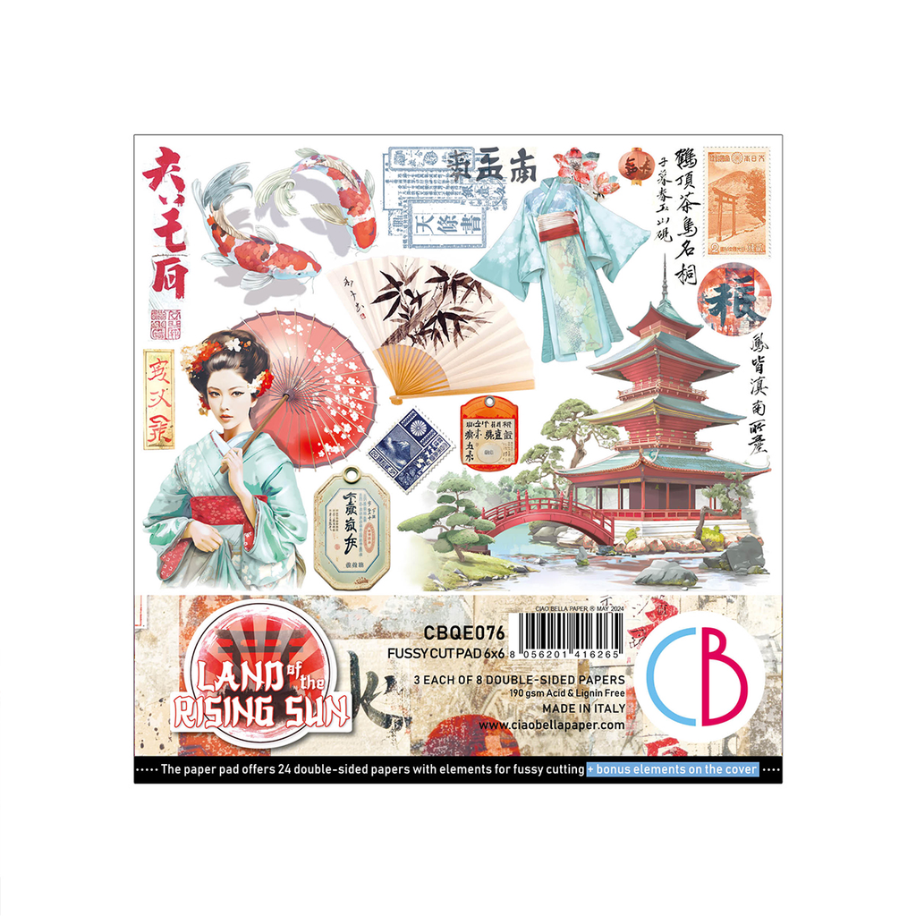 Ciao Bella - Land of the Rising Sun 6x6 Fussy Cut Pad 24/Pkg