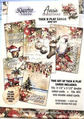 3Quarter Designs - Aussie Christmas Tuck n Play Cards Mini Set