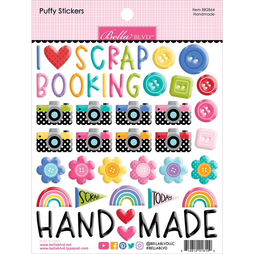Bella Blvd - Let's Scrapbook Puffy Stickers - Handmade