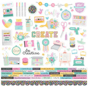 Simple Stories - Crafty Things - 12x12 Cardstock Sticker Sheet