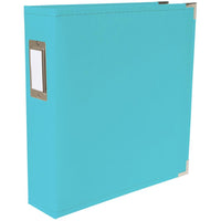 We R Classic Leather D-Ring Album 8.5"X11" - Aqua