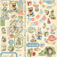 Graphic 45 - Hip Hip Hooray Cardstock Sticker Set