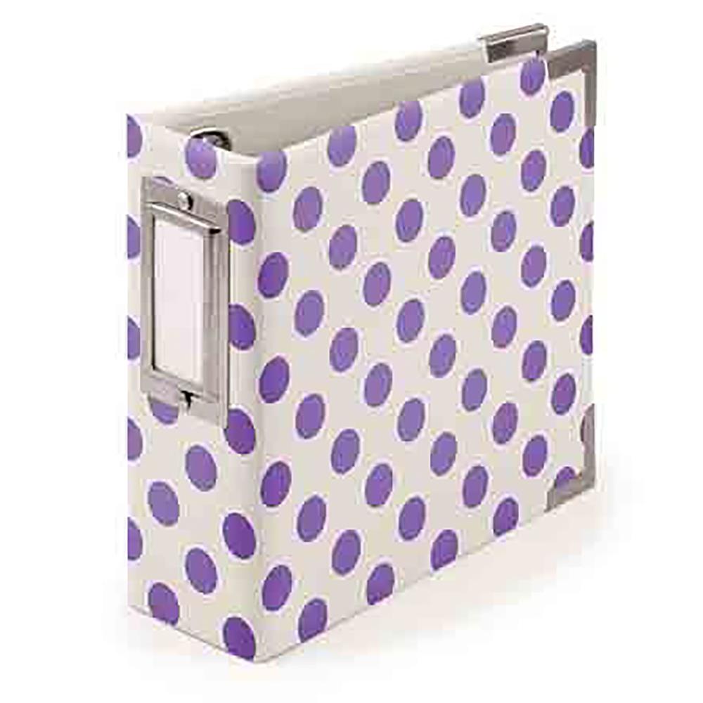 We R Paper Wrapped D-Ring Album 4"X4" - Neon Purple
