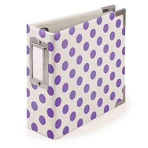We R Paper Wrapped D-Ring Album 4"X4" - Neon Purple