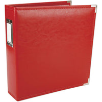 We R Classic Leather D-Ring Album 8.5"X11" - Real Red
