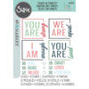 Sizzix Thinlits Die & A5 Stamp Set By 49 & Market 30/Pkg - Affirmations