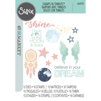 Sizzix Thinlits Die & A5 Stamp Set By 49 & Market 26/Pkg - Starlight Dreams