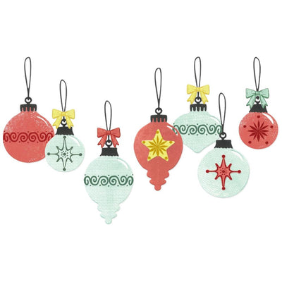 Sizzix Famelits Die & Stamp Set By 49 And Market 30/Pkg - Baubles