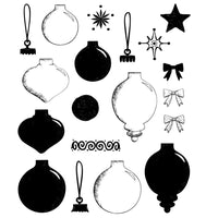 Sizzix Famelits Die & Stamp Set By 49 And Market 30/Pkg - Baubles